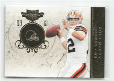 2011 Panini Football Plates & Patches Colt McCoy Gold /50 #54 Cleveland Browns