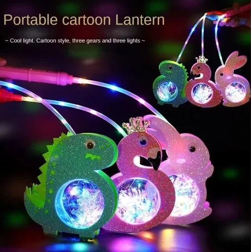 LED Tierlaterne Kinder leuchtend blitzend Mid-Autumn Festival Deko Licht - Bild 4 von 4