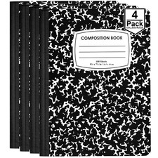 Composition Notebooks, College Ruled Composition Notebook, Black Marble Cover...
