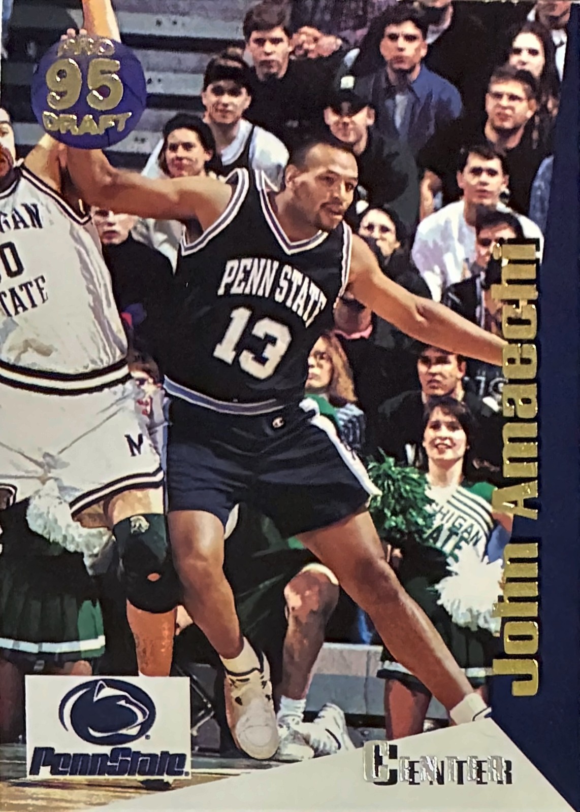 1995 Collect-A-Card Pro Draft John Amaechi #87 2 Card Lot RC Rookie Penn State