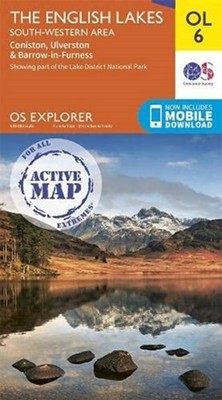 The English Lakes SouthWestern Area Map  Weatherproof  Coniston Ulverston  Barro