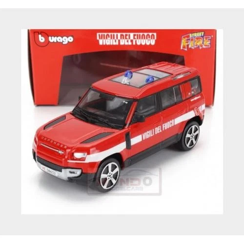 1:43 BURAGO Land Rover New Defender 110 Vigili Del Fuoco 2022 BU30471-01766-VF - Immagine 2 di 2
