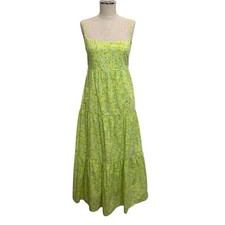 Faithfull the Brand XS 2 Nyree Midi Dress Cremona Floral Print Babydoll Tiered