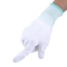 Anti Static Glove PU Coated Palm Finger Part For Electronic Labor Worker M New