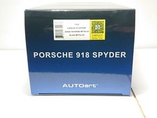 1 18 Autoart Porsche 918 Spyder Weissach Package Black Metallic 77928