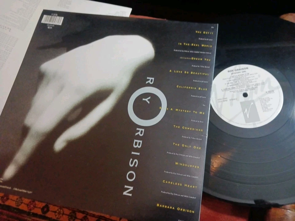 ROY ORBISON - Mystery Girl, ORIGINAL 1989 UK LP / inner...... EX - Image 2 of 4