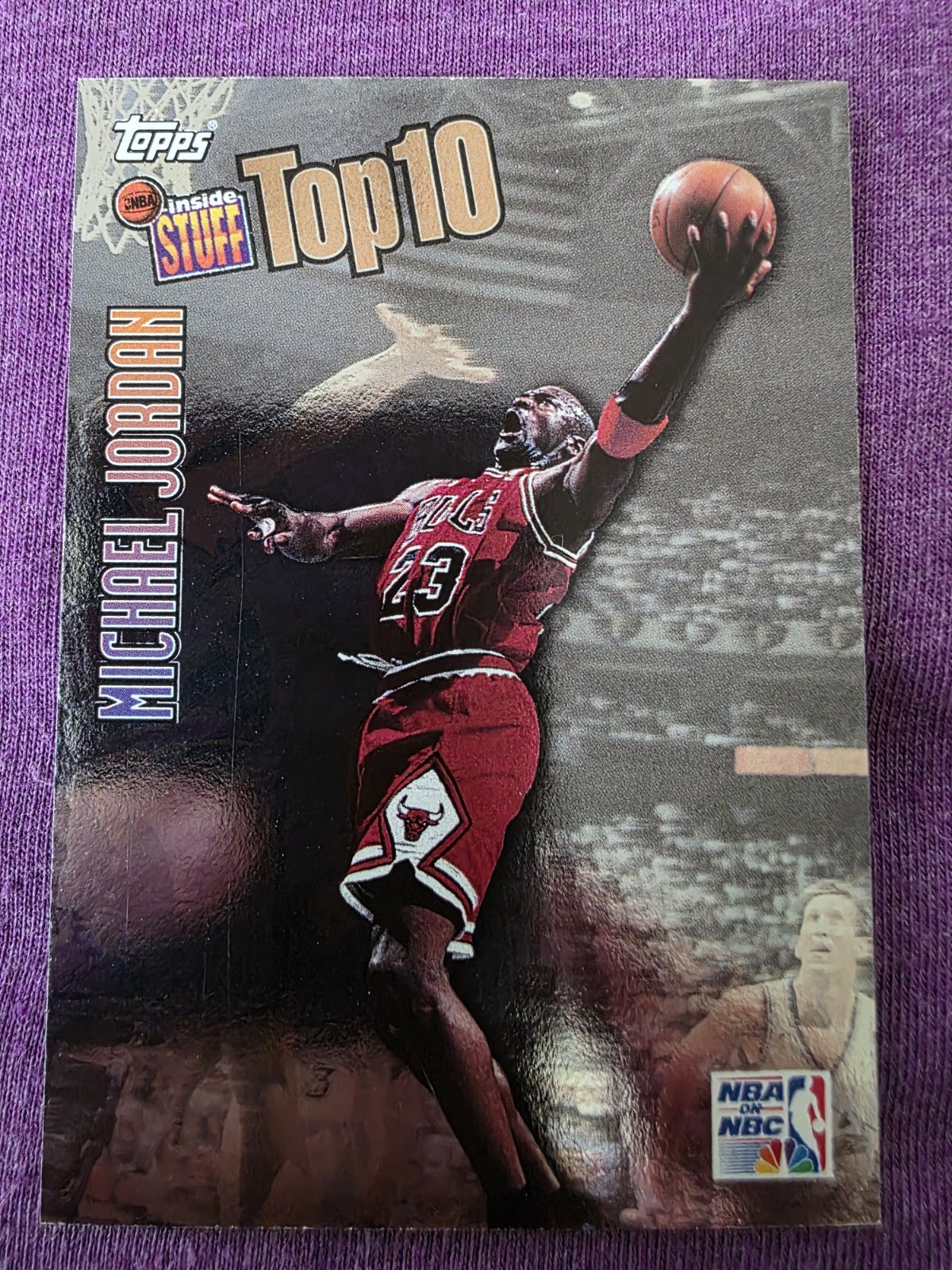 Michael Jordan 1997-98 Topps #IS1 Inside Stuff Foil Top 10 Chicago Bulls MJ AIR 