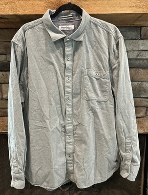 Men s TOMMY BAHAMA Green Coastline Cord Long Sleeve Button Up Shirt XL *C9