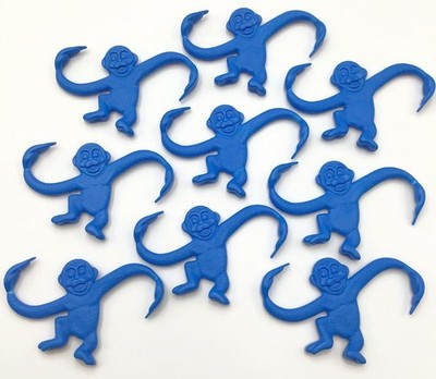 Barrel of Monkeys Game Replacement Pieces 9 Blue Monkey Classic Toy Lot