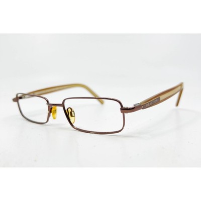 Kenneth Cole Reaction Eyeglasses Mens Brown KC087 Metal Rectangle 49-17-135