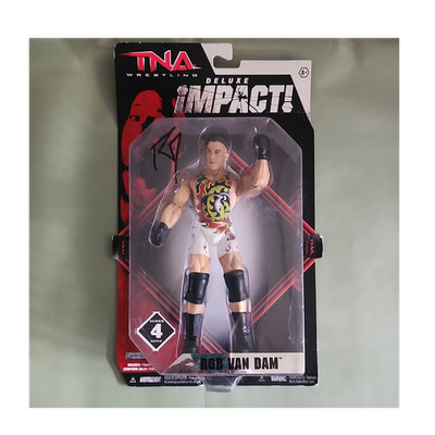 TNA Wrestling Deluxe Impact! Series 4 Rob Van Dam Action Figure AUTOGRAPHED