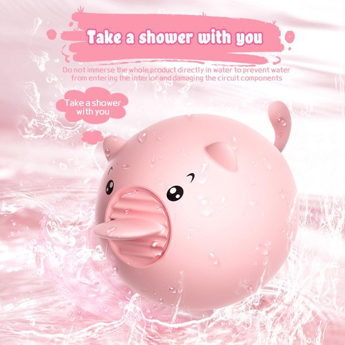 Pink Pig Vibrator Clitoris Licking Tongue G-Spot Stimulation Massager Sex Toys - Picture 22 of 24