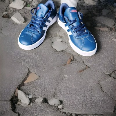 Adidas Kids Shoe Superstar Blue Pgd 789006  Leather Uppers