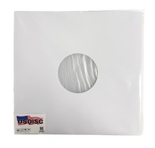 USDISC Record Inner Sleeves 12", LP, Polylined, Square Corners White Lot