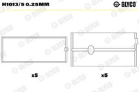 Glyco H1013/5 0.25Mm Kurbelwellenlager FüR Renault Nissan Opel Vauxhall