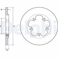 2X Delphi Bremsscheibe BG4681C FüR Ford FCD V363 FED FFD Transit FDD Bus FAD FBD