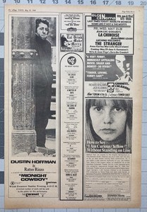 Original “Midnight Cowboy” World Premiere Movie Ad - Dustin Hoffman 1969 Vintage