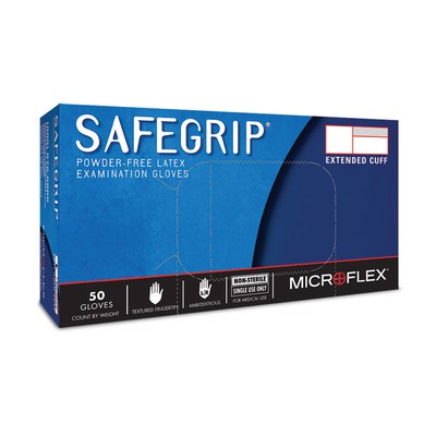 Microflex SG-375L SafeGrip Powder Free Latex Gloves - Large