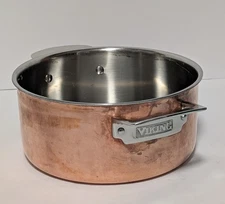 Viking 3-Ply Copper Clad Stock Pot 4 Qt Stainless Steel Interior 40571-0224C