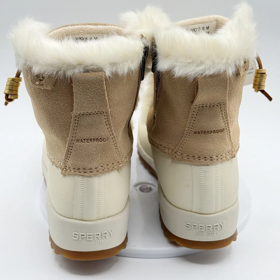 Botas de invierno Sperry Maritime Repel con aislamiento de piel sintética talla 8 marrón crema para mujer Foto 4 de 4