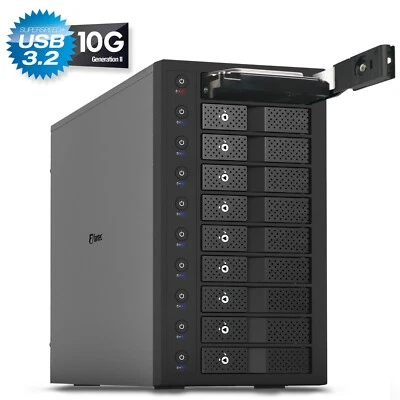 FANTEC MB-X10U31 - 10× 3.5"/2.5" HDD/SSD Gehäuse USB 3.2 Gen. 2