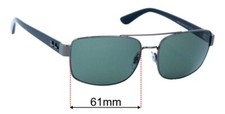 SFx Replacement Sunglass Lenses fits Ray Ban RB3687 - 61mm Wide