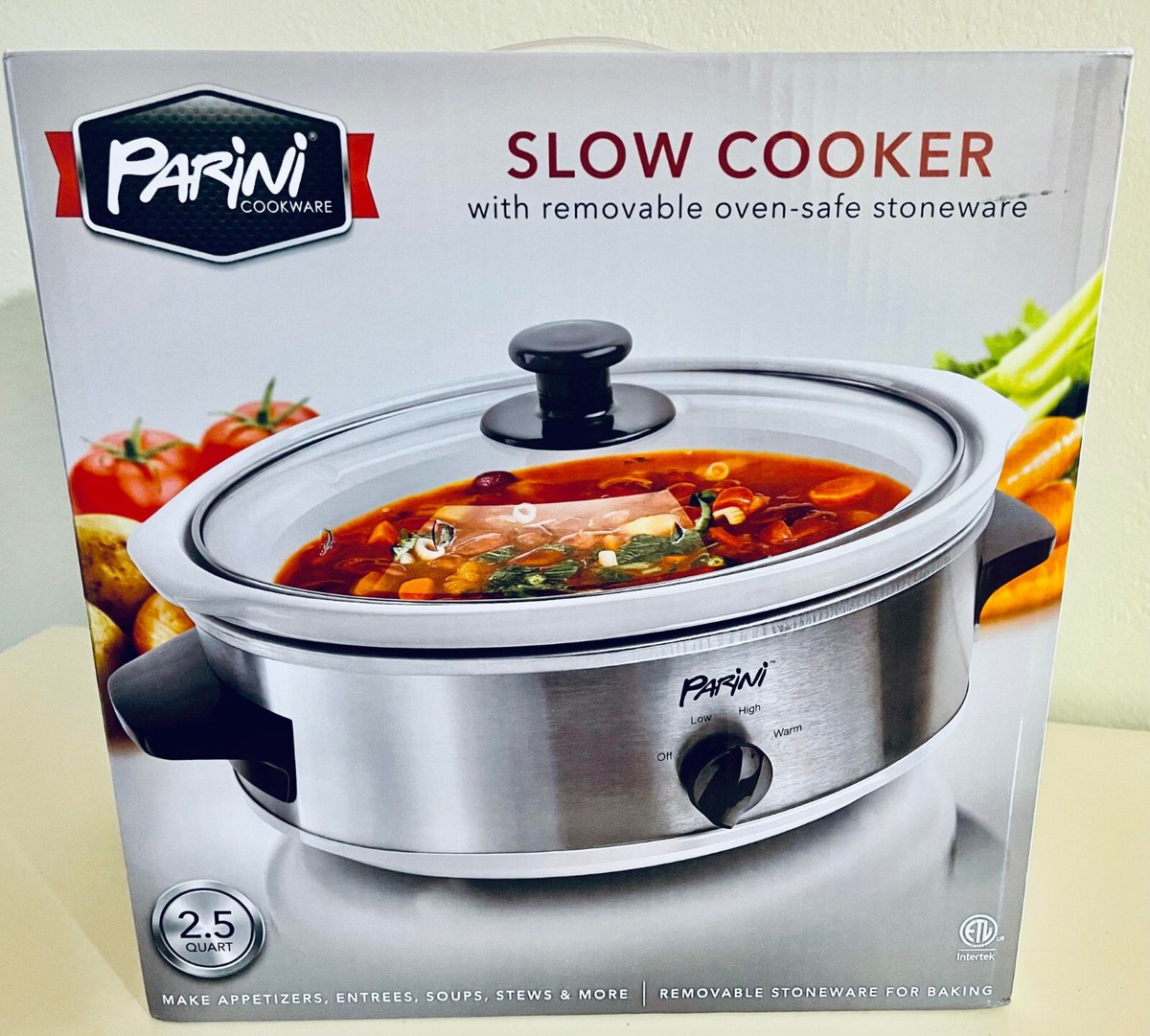 Parini Casserole Cooker - Slow Cooker - Oven Safe Removable