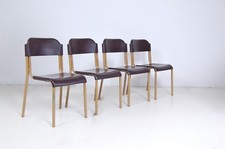 4 sedie asilo scuola vintage in ferro e plastica. Palini mod. dep. Seduta 37 cm.