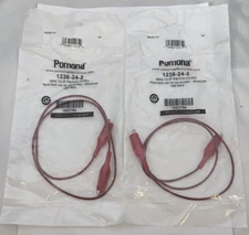 2 LOT OF POMONA 1236-24-2 MINI CLIP PATCH CORD, 24 INCH