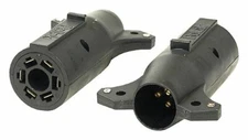 Pollak 12-729EP 7 Way to 6 Way Round Trailer Connector Adapter