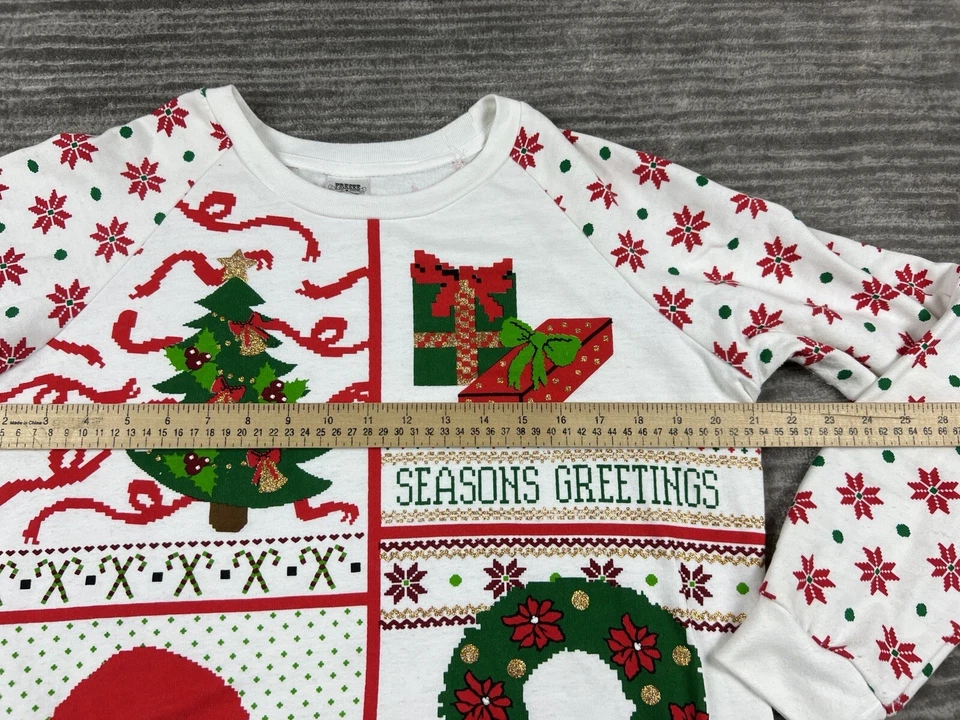 Свитер женский средний разноцветный рождественские сезоны поздравления хлопковая смесь - Изображение 4 из 4