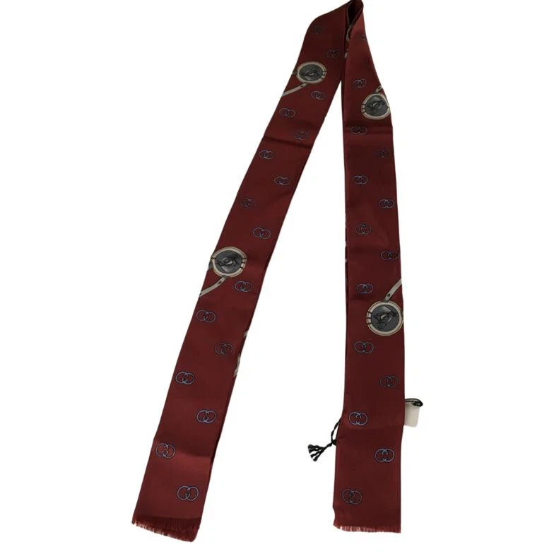 Gucci homme col nœud monogramme imprimé GG rouge taille 18x140cm