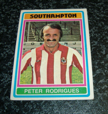 Topps Footballers - 1976 (Blue Back) No306 - Peter Rodrigues, Southampton