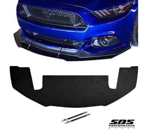FRONT SPLITTER + 2 SUPPORT RODS  for 2015-2017 MUSTANG GT w/Performance Package 