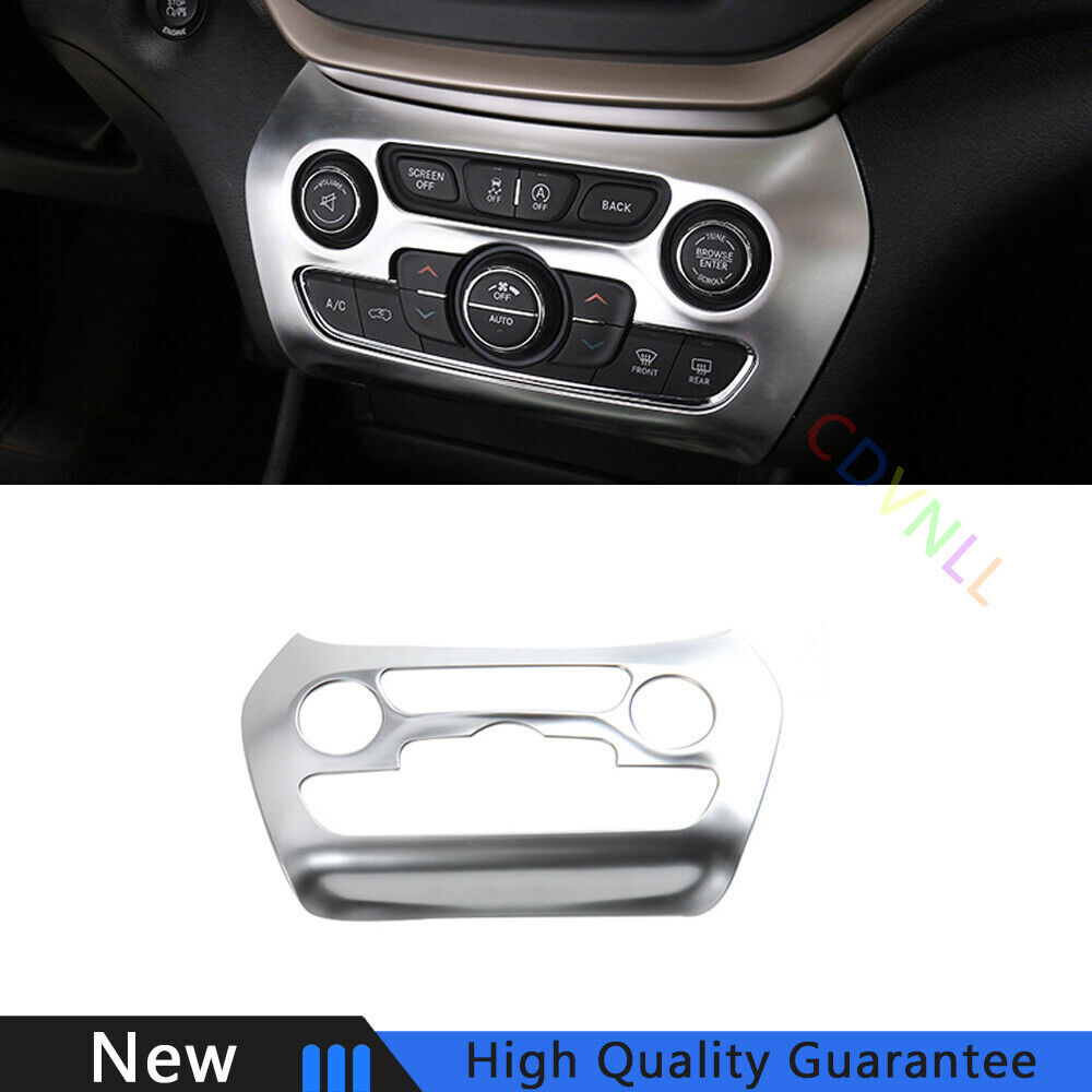 For Jeep Cherokee 2014-2018 Matte Silver Console AC Button Control Frame Trim 1*