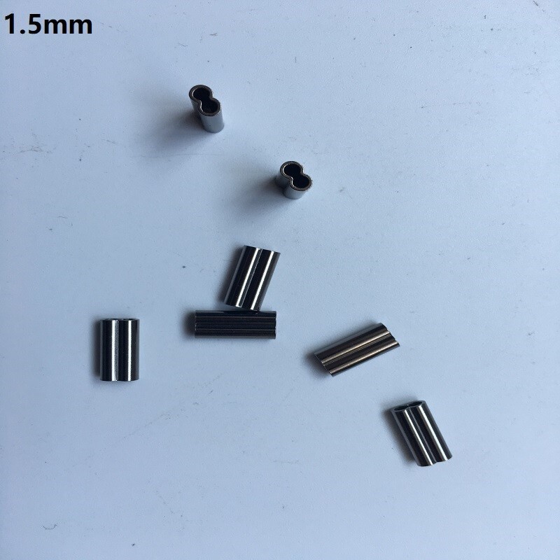 50pcs Double Crimps,Double Fishing Crimps For Rig Making Various Sizes