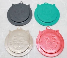 Kitty-Kap Cat Food Can Plastic Cover Lid Top Cap Fits 4 Sizes - Pick Color