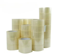 72 Rolls Packing Sealing Tape 2 mil 2" x 100 Yard Shipping Packaging Box