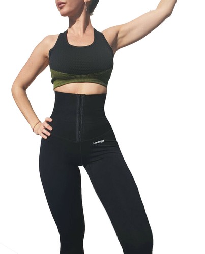 Leggings da lavoro pantalone nero barista cameriera hostess eleganti a vita  alta | eBay