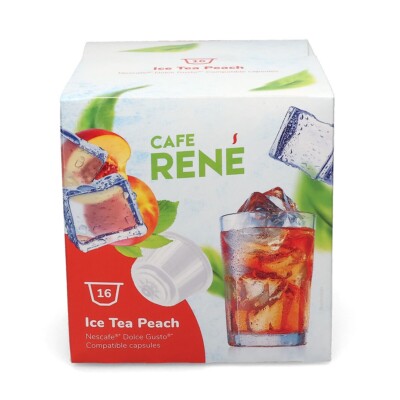 Dolce Gusto Cafe RENE ICE Peach TEA pods 1 box/ 16ct. FREE SHIPPING