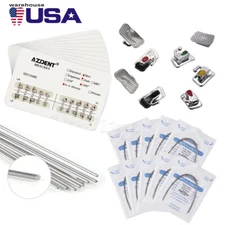 AZDENT Dental Orthodontic Brackets Braces Mini Roth/Buccal Tubes/Arch Wires