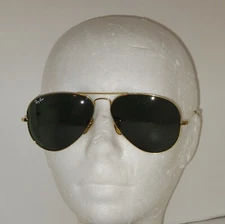 Vintage Ray Ban B&L Aviator Bausch & Lomb Sunglasses Grey Gold 58/14 USA Glasses