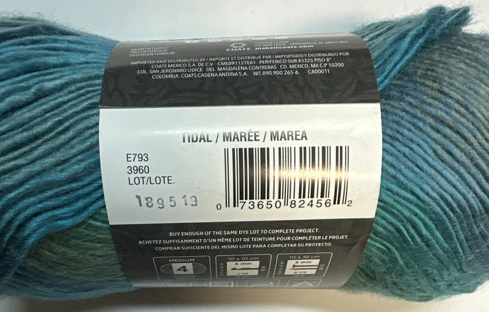 1 RED HEART UNFORGETTABLE in TIDAL 3.5oz/270yds - Image 4 of 4