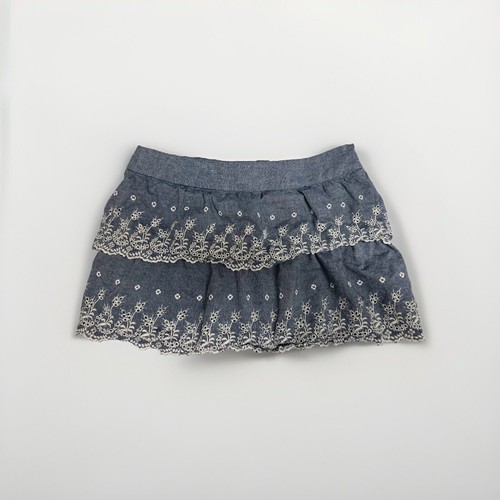Blue Asphalt Women's/Juniors Skirt Flowers/Floral, Blue and White, Size XL