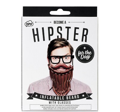 Aufblasbarer Bart mit Kunststoffbrille - Aufblasbarer Beard .. - NEU