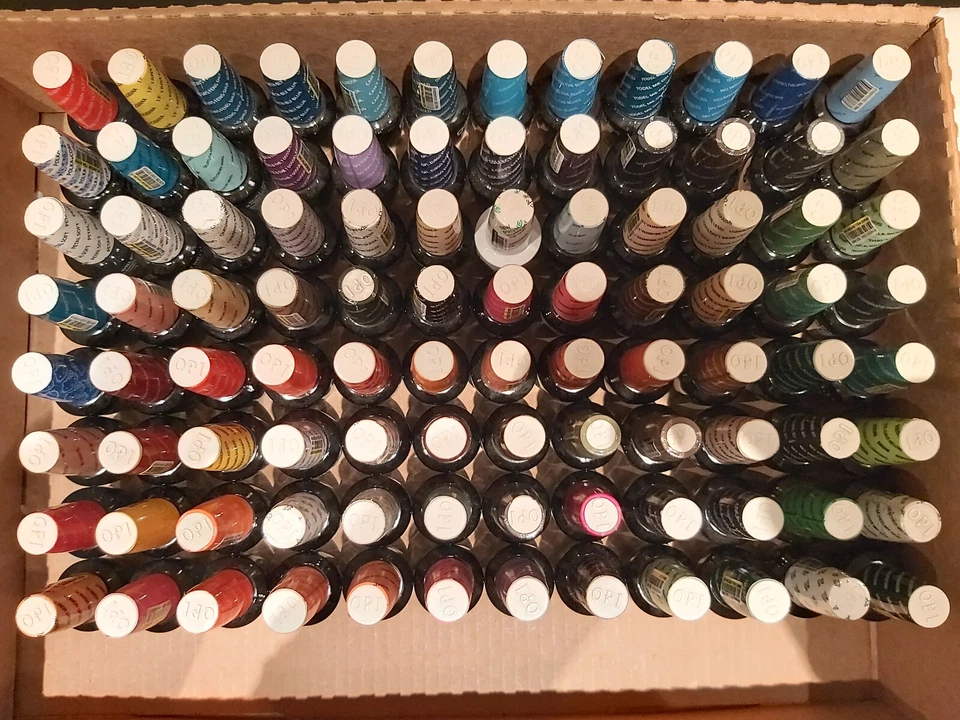 OPI Gellack Gel color UV LED Rosa Blau Grün Gelb Rot Nude Schwarz Grau soak off - Bild 2 von 2