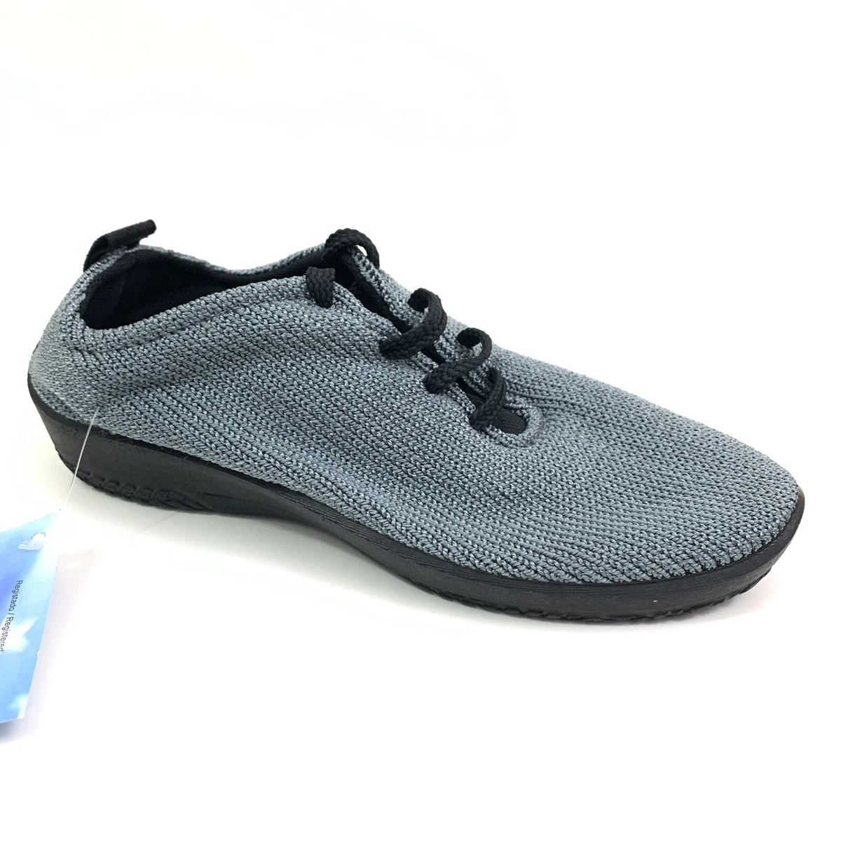 Arcopedico LS Shoes Womens 7 7.5 US 38 EU Gray Knit Sneakers Shocks Comfort