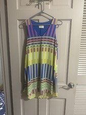Everly Womens Striped Dress Made In USA Size Small