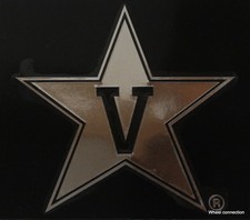 University Vanderbilt Commodore Med Lic. NCAA Window Decal Chrome Sticker