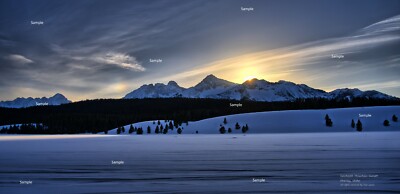 Sawtooth Mountain Sunset in March #1 Stanley Idaho Photo Poster Print SM16